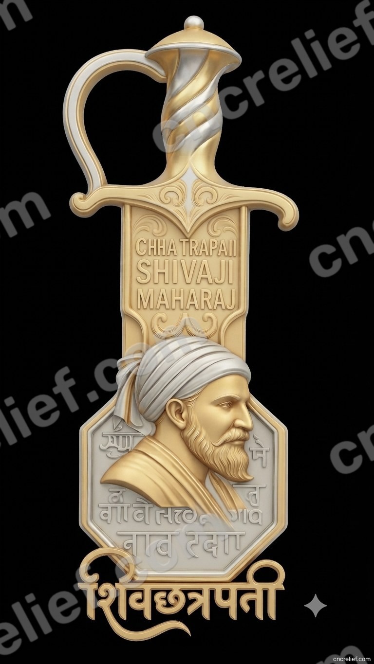SHIVA JI MAHARAJ 27 - 3D relief design preview