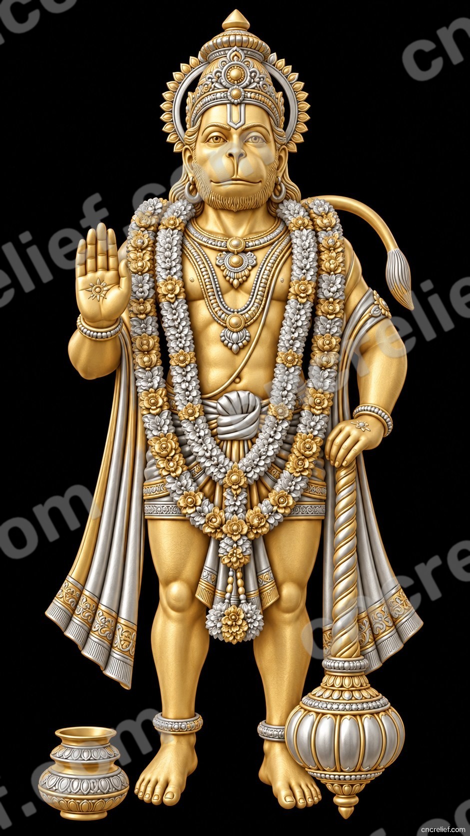 HANUMAN JI 20 - 3D relief design preview