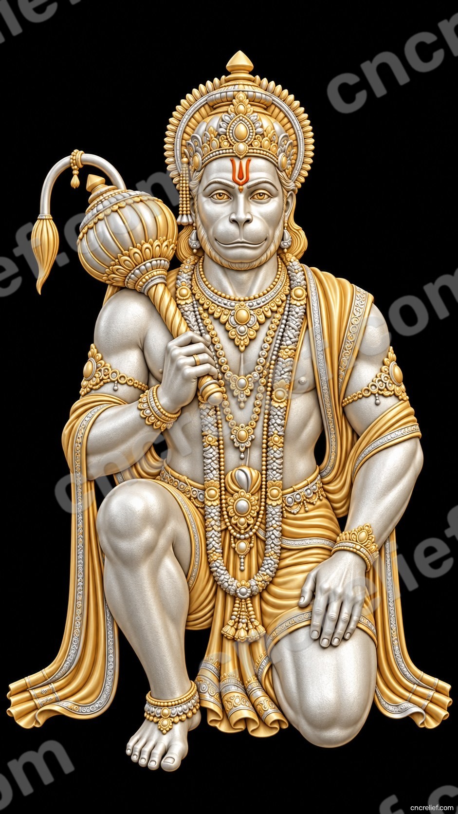 HANUMAN JI 32 - 3D relief design preview
