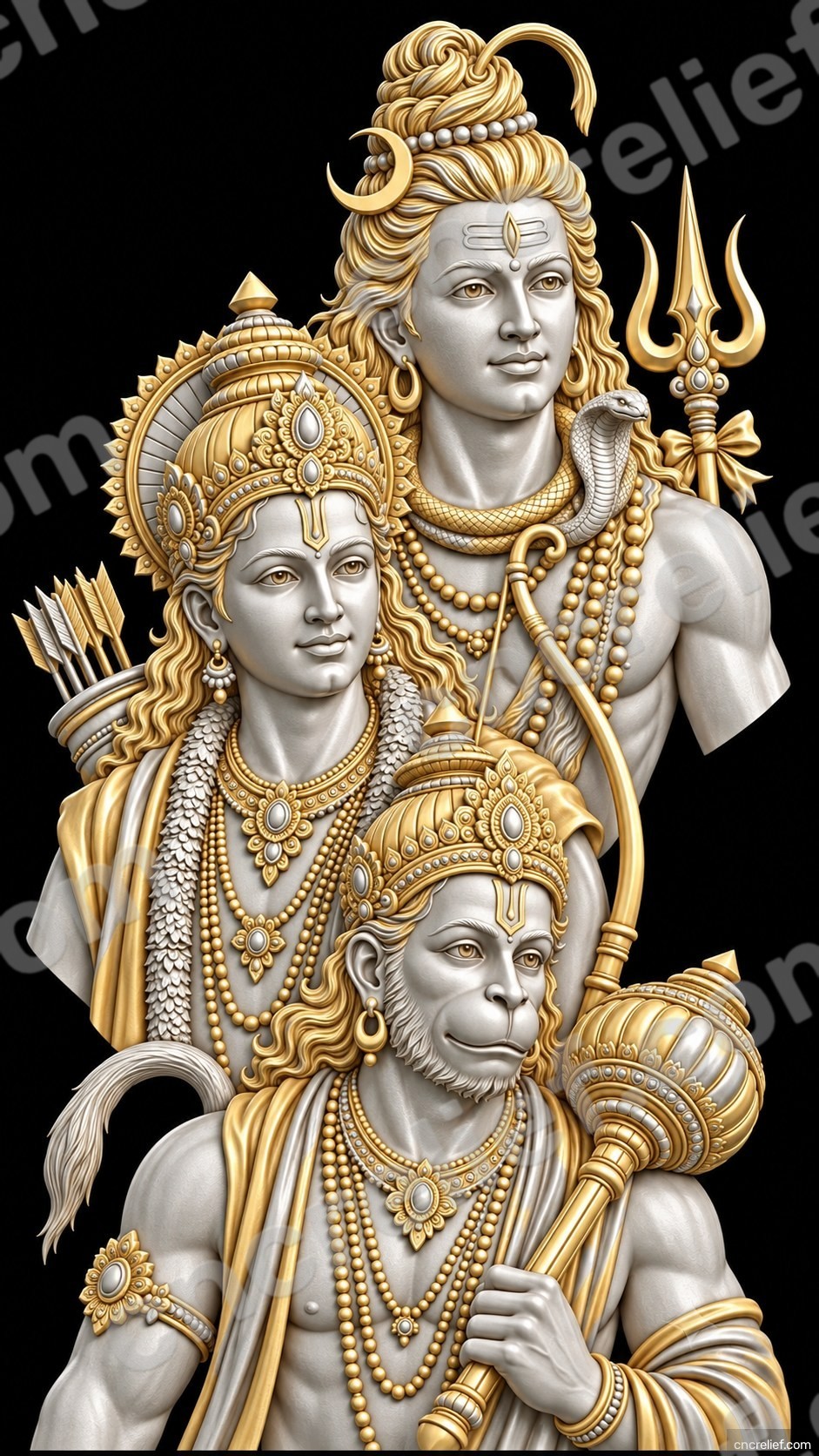 HANUMAN JI 55 - 3D relief design preview