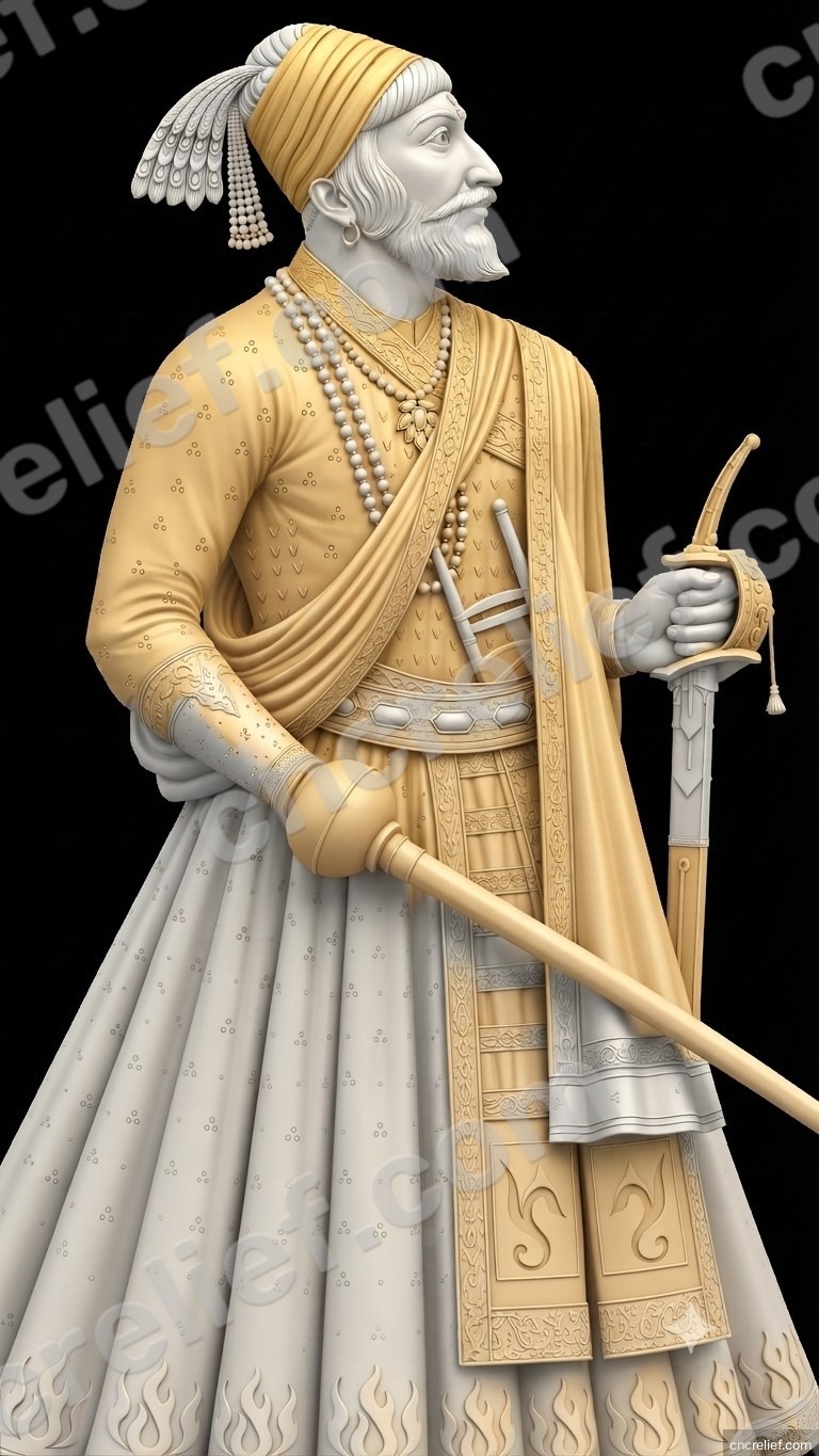 SHIVA JI MAHARAJ 13 - 3D relief design preview