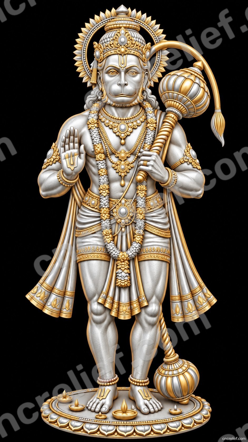 HANUMAN JI 78 - 3D relief design preview