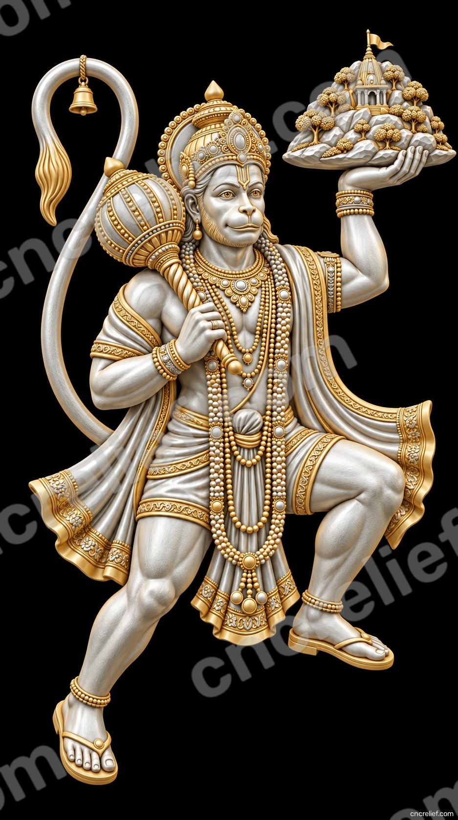 HANUMAN JI 41 - 3D relief design preview