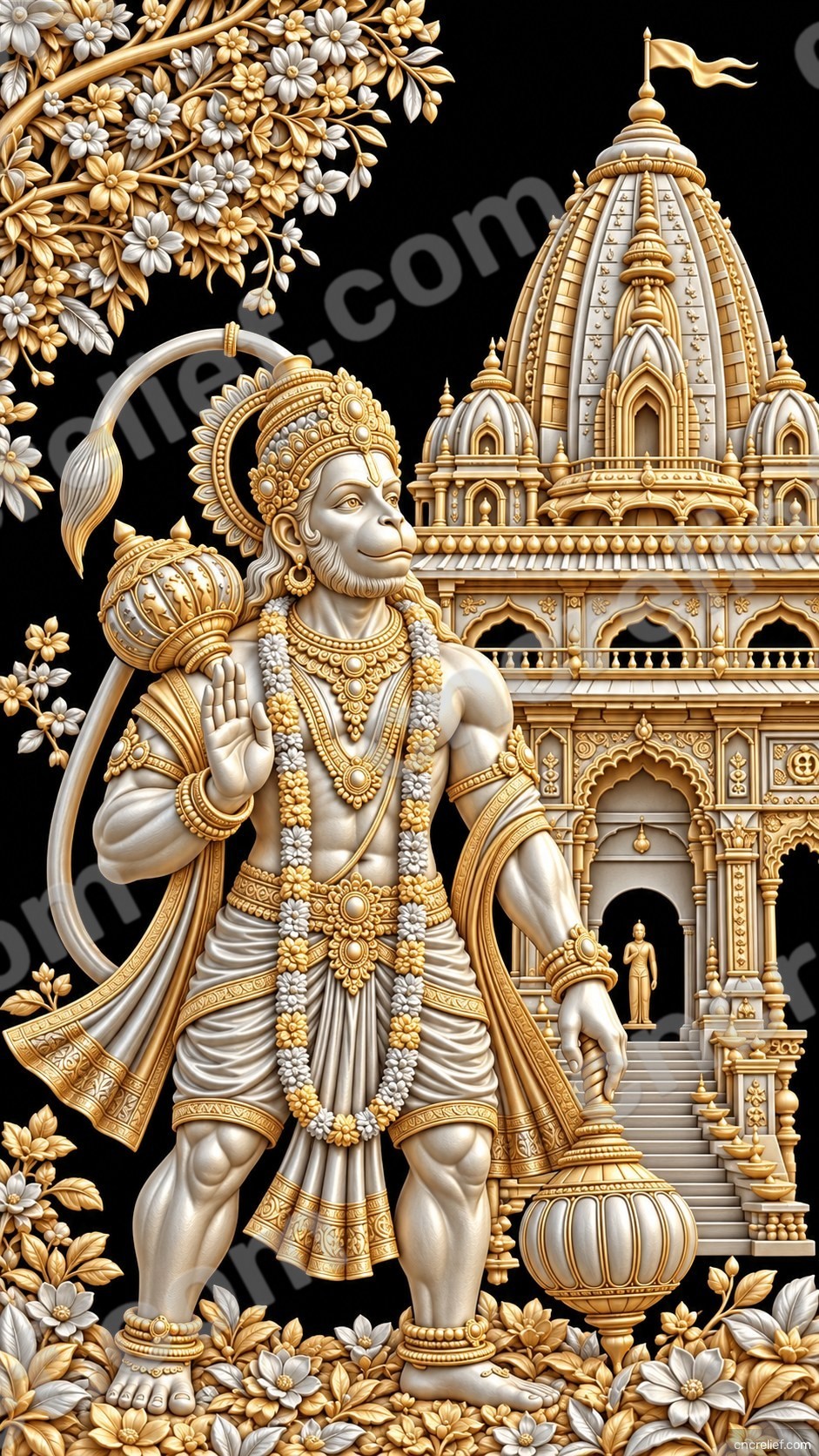 HANUMAN JI 22 - 3D relief design preview