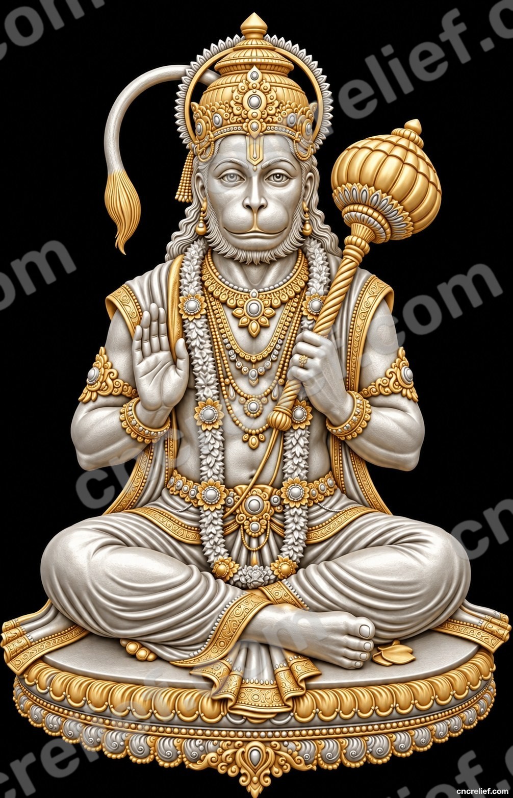 HANUMAN JI 56 - 3D relief design preview