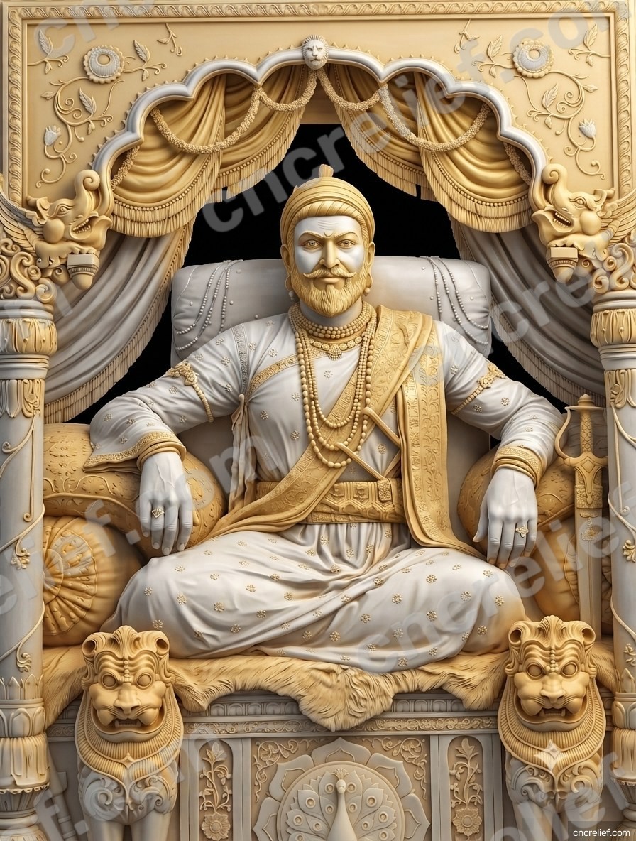 SHIVA JI MAHARAJ 19 - 3D relief design preview