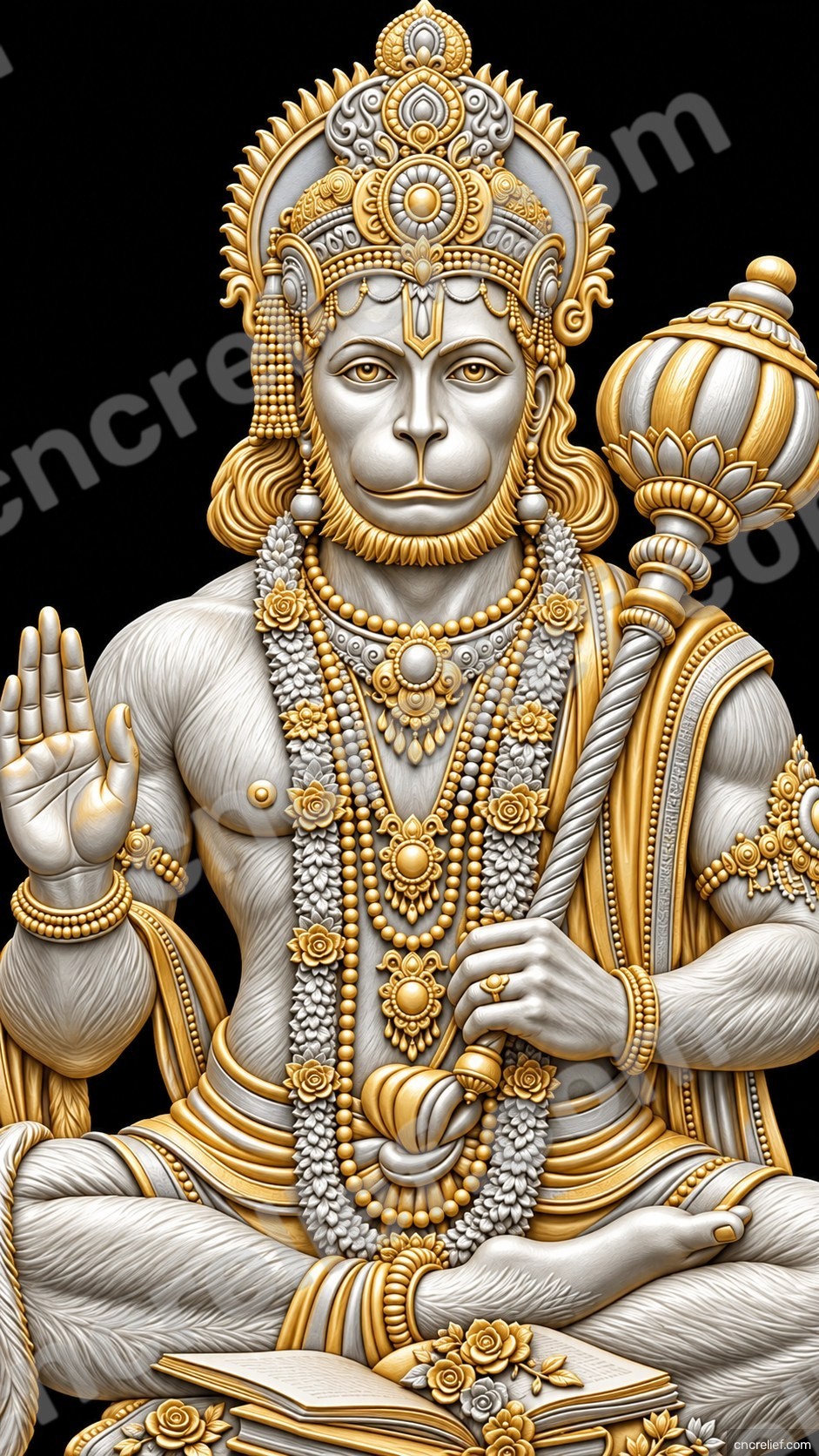 HANUMAN JI 18 - 3D relief design preview
