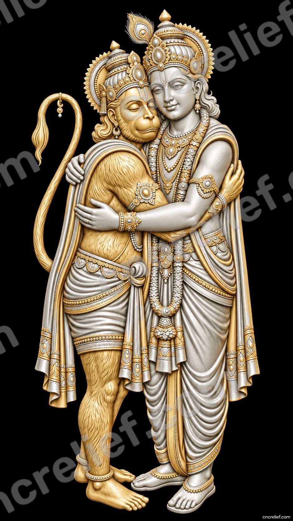 HANUMAN JI 01 - 3D relief design preview
