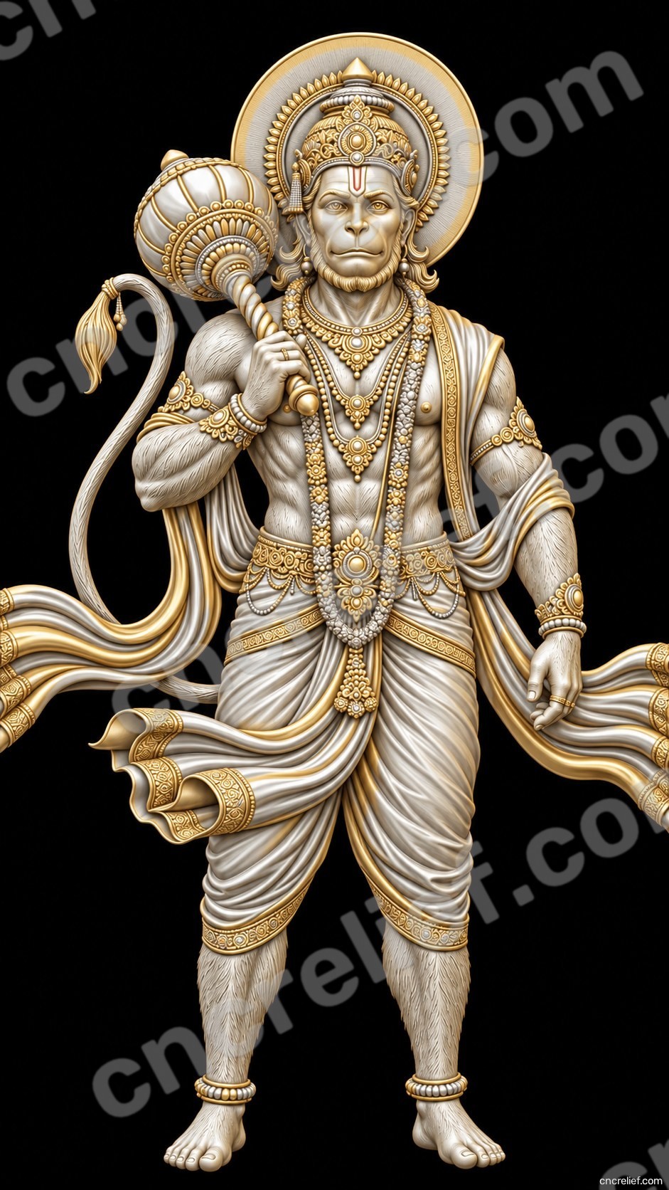 HANUMAN JI 42 - 3D relief design preview