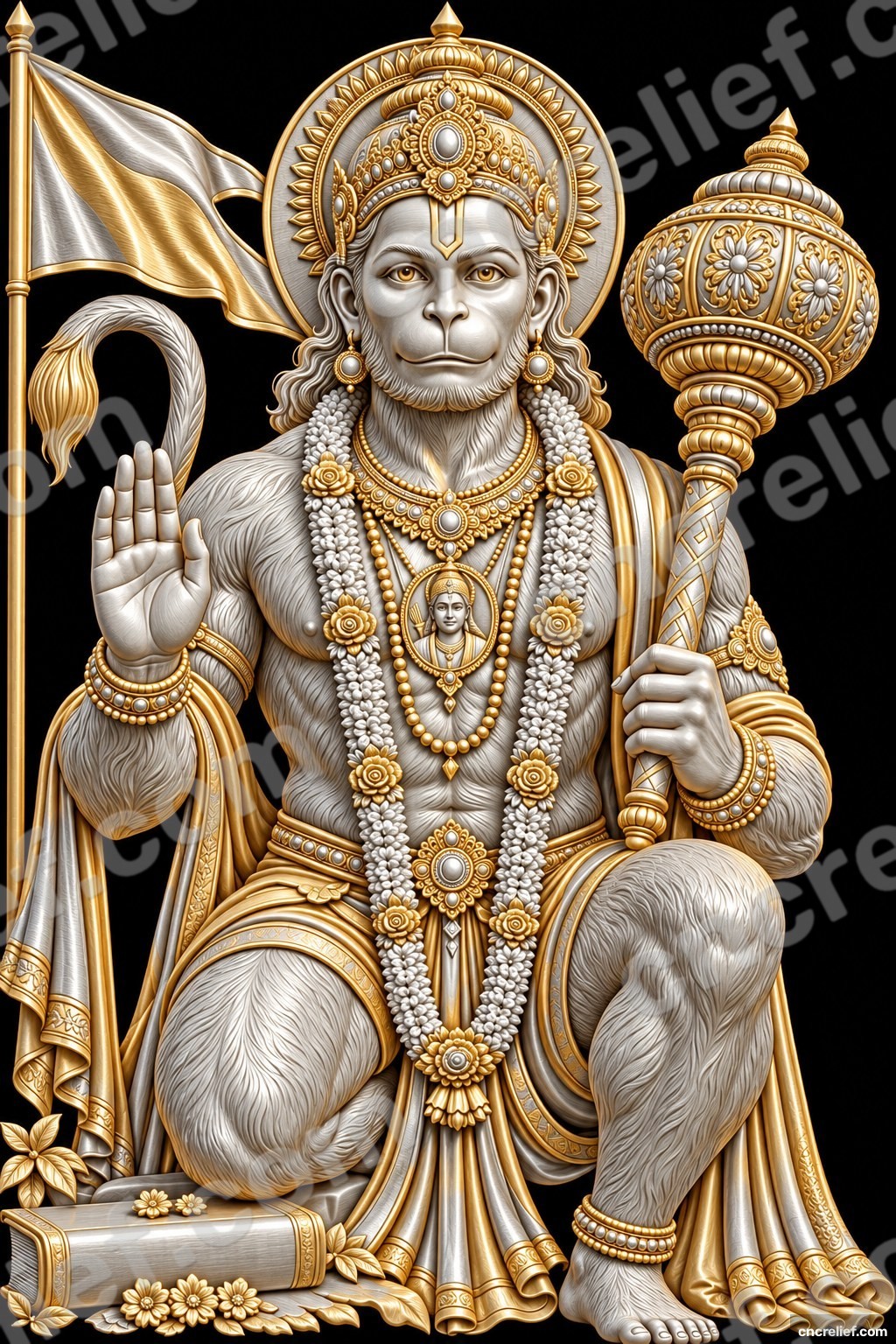 HANUMAN JI 81 - 3D relief design preview