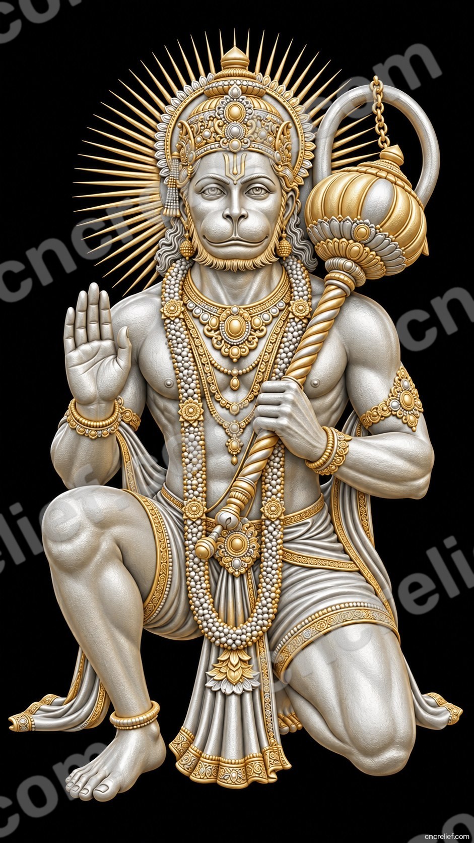 HANUMAN JI 64 - 3D relief design preview