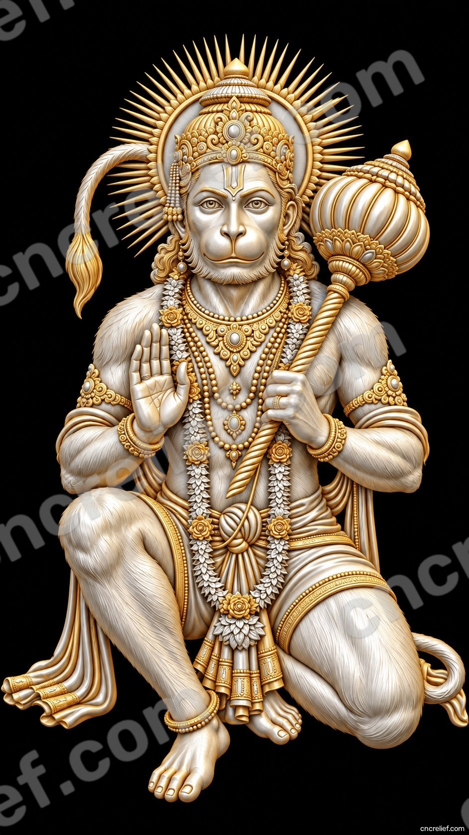 HANUMAN JI 74 - 3D relief design preview