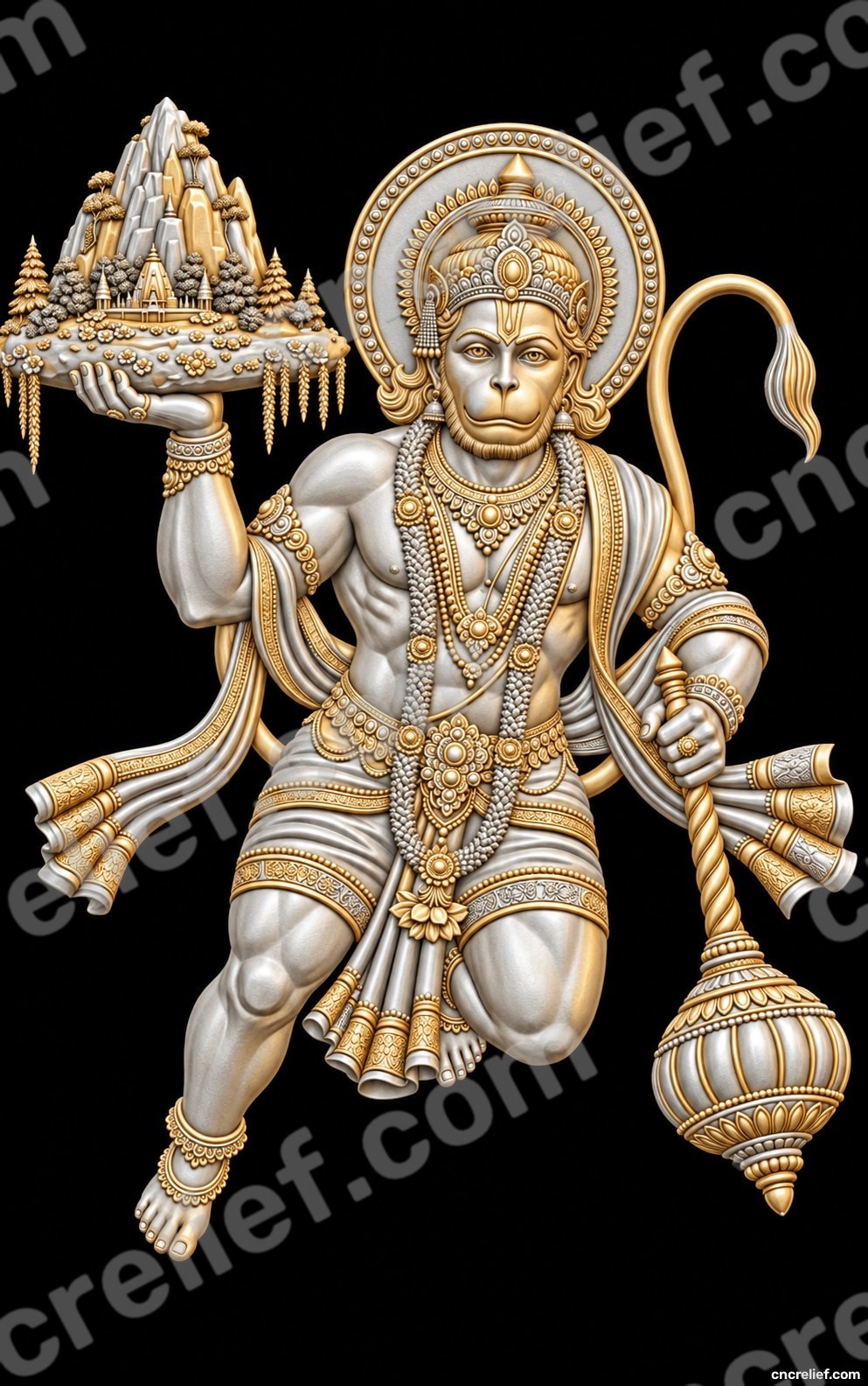 HANUMAN JI 66 - 3D relief design preview