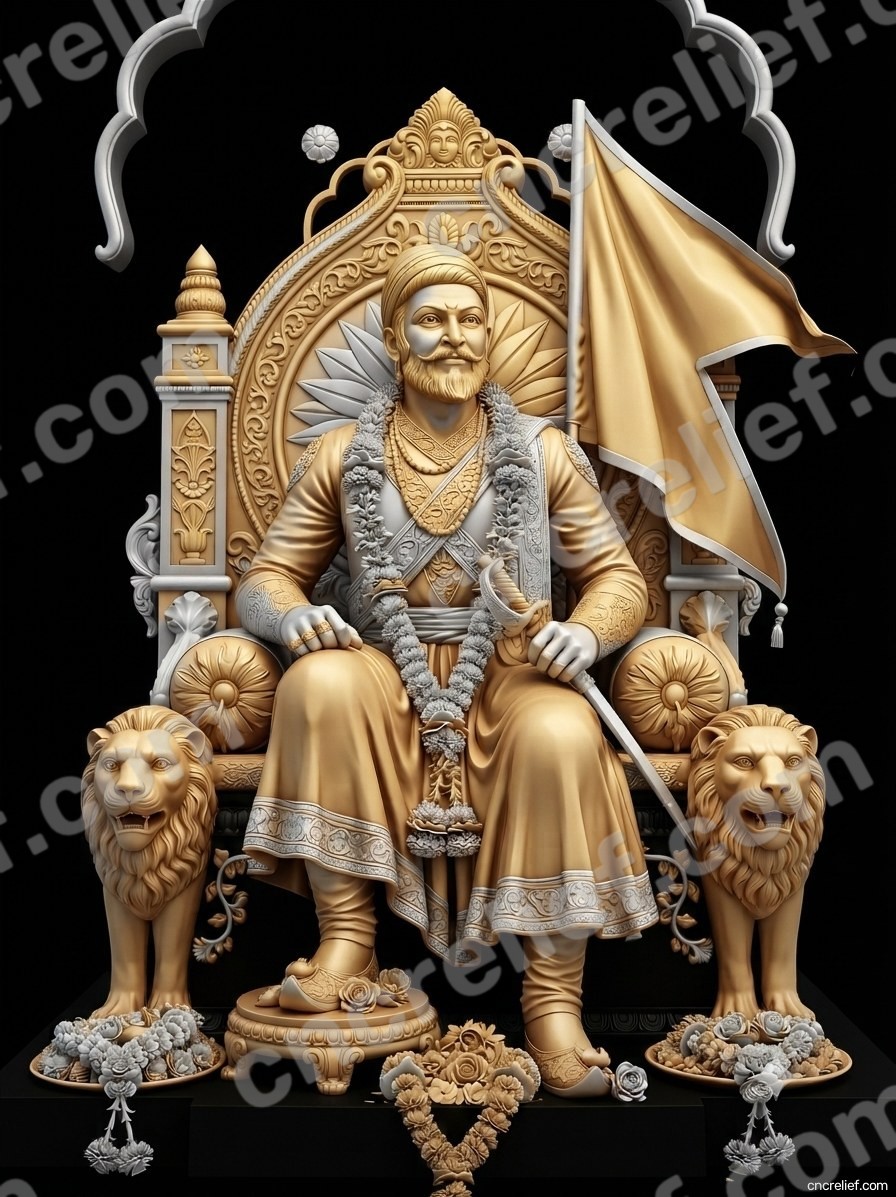 SHIVA JI MAHARAJ 20 - 3D relief design preview