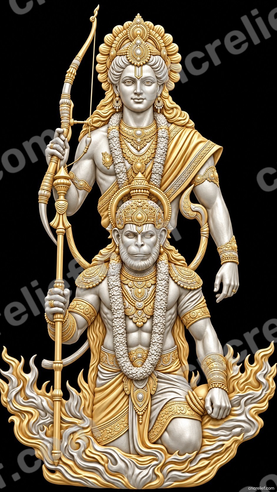 HANUMAN JI 51 - 3D relief design preview