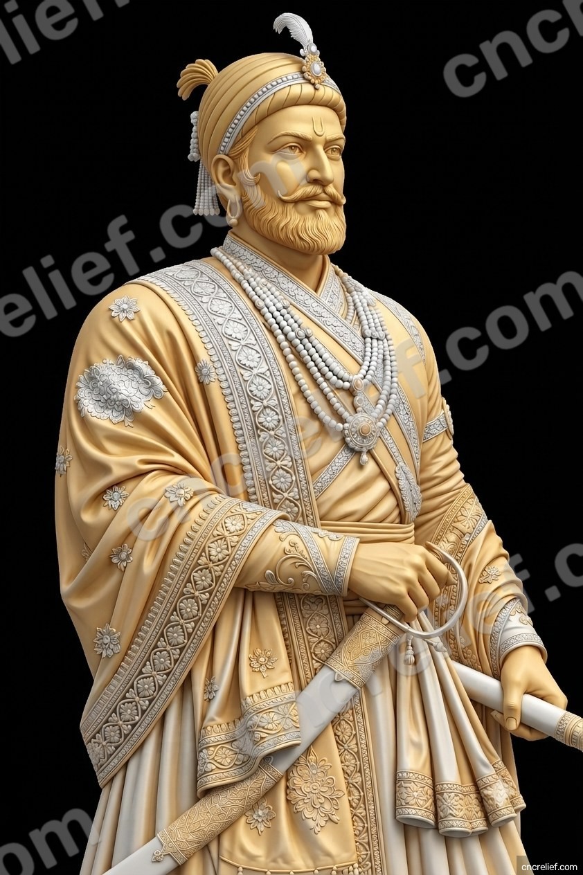 SHIVA JI MAHARAJ 29 - 3D relief design preview