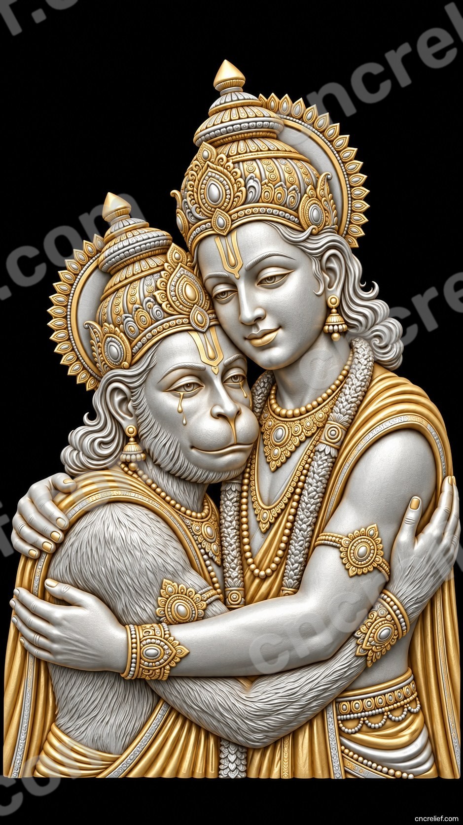 HANUMAN JI 23 - 3D relief design preview