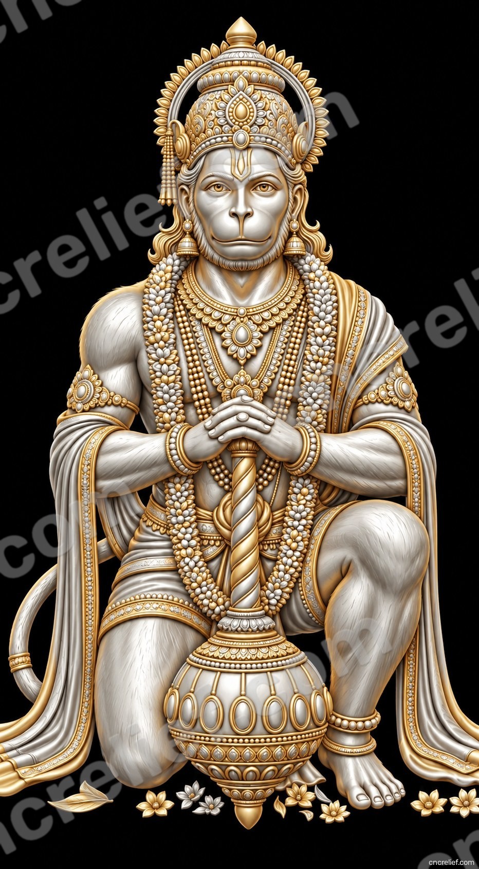 HANUMAN JI 63 - 3D relief design preview