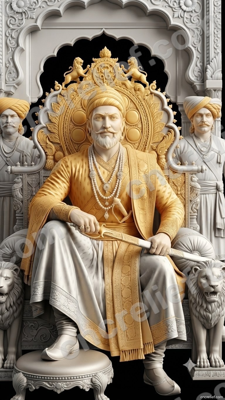SHIVA JI MAHARAJ 51 - 3D relief design preview