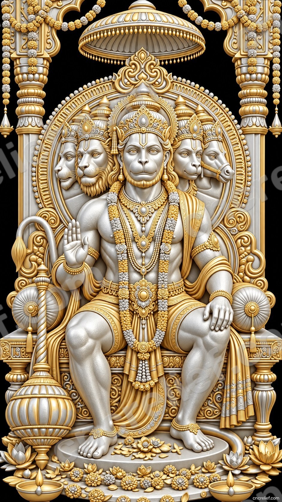 HANUMAN JI 54 - 3D relief design preview