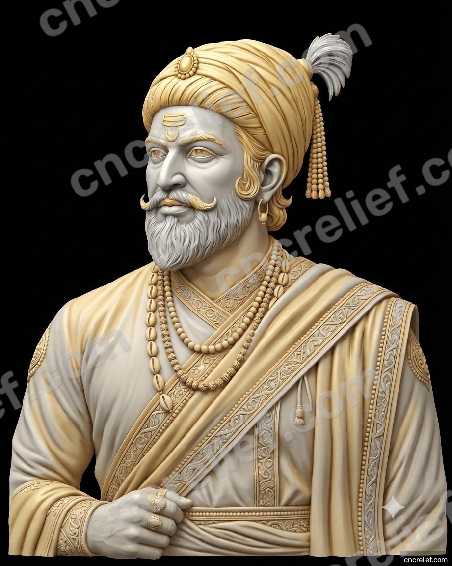 SHIVA JI MAHARAJ 43 - 3D relief design preview