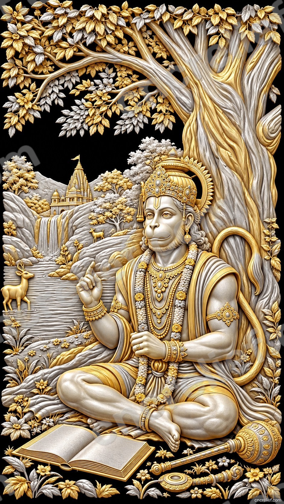 HANUMAN JI 13 - 3D relief design preview