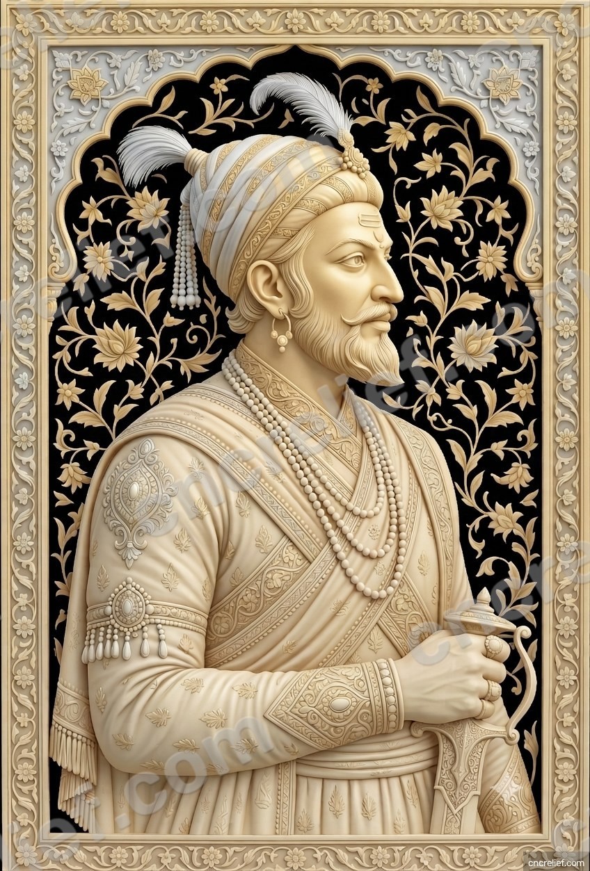 SHIVA JI MAHARAJ 46 - 3D relief design preview
