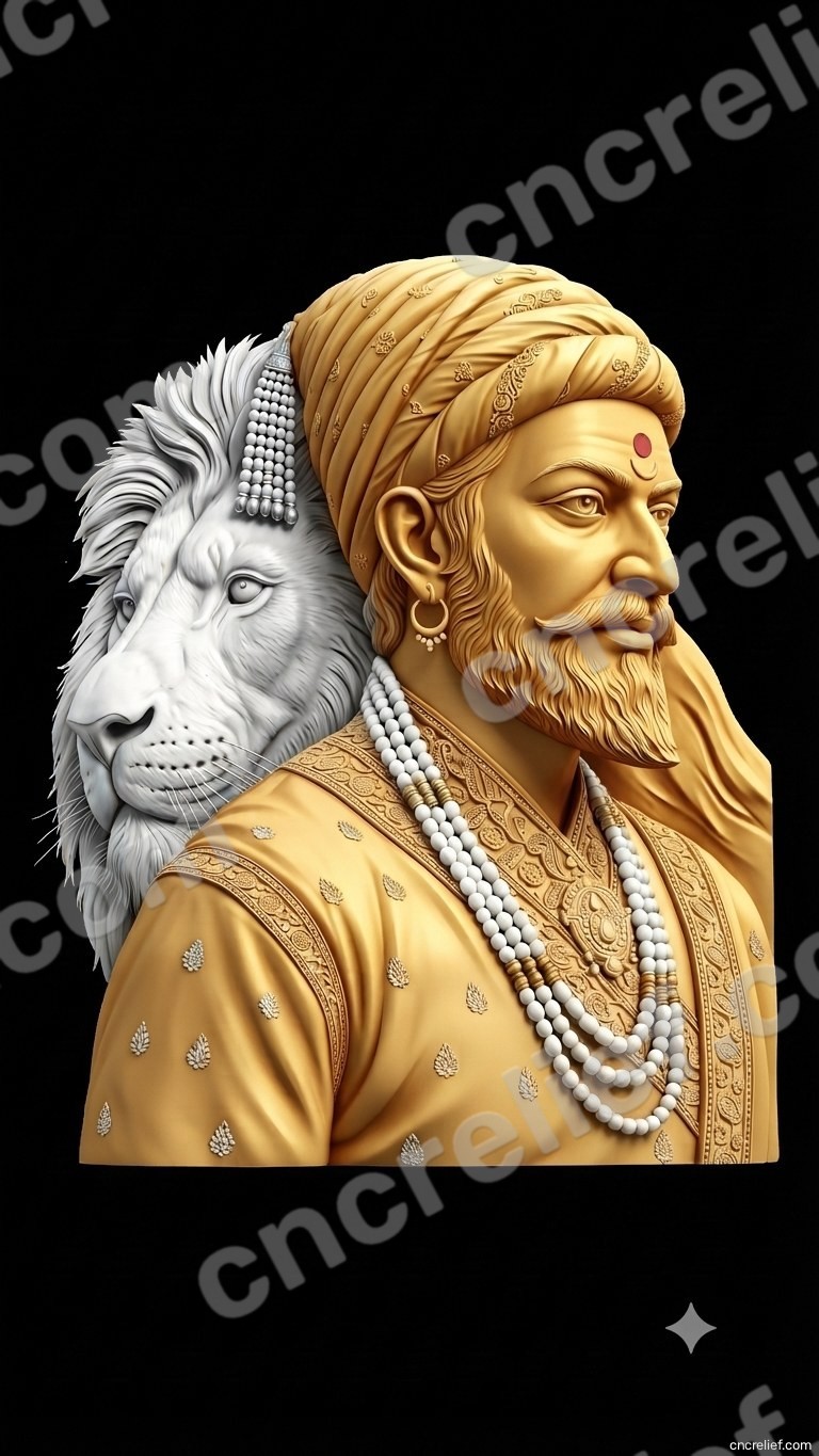 SHIVA JI MAHARAJ 50 - 3D relief design preview