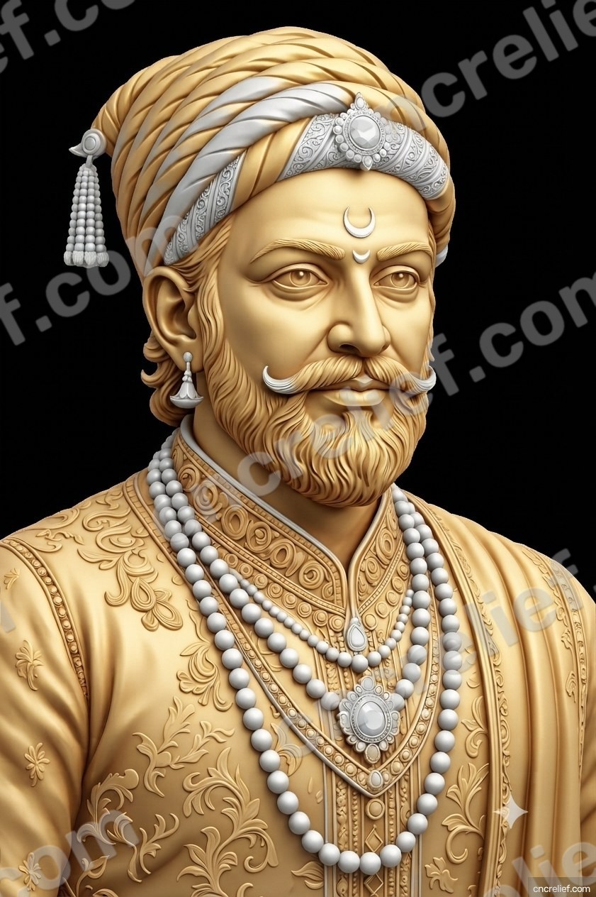 SHIVA JI MAHARAJ 48 - 3D relief design preview