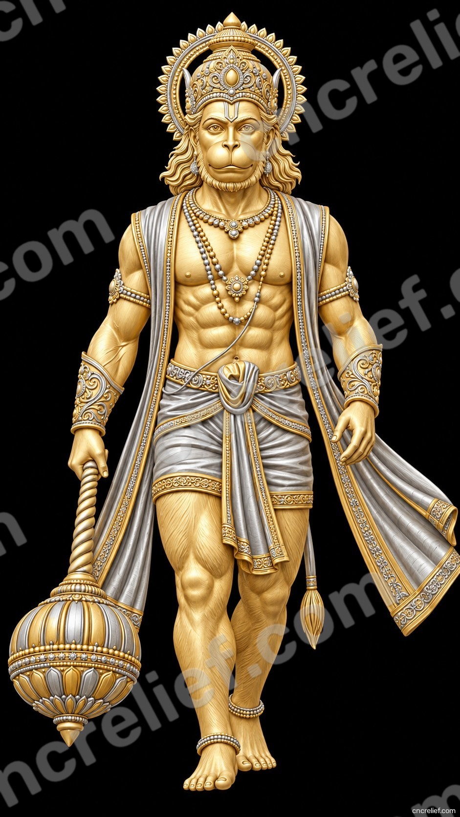 HANUMAN JI 48 - 3D relief design preview