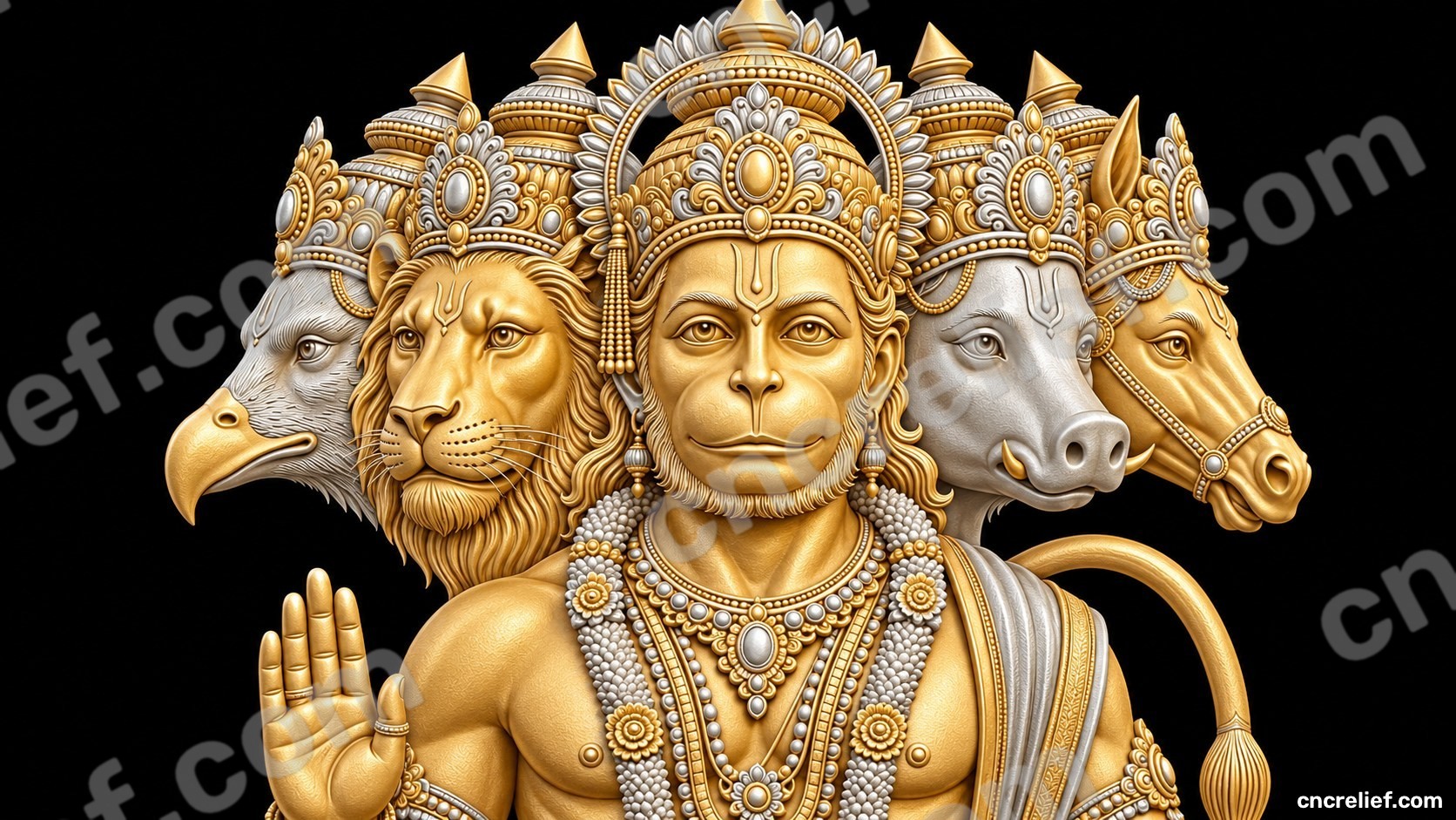HANUMAN JI 34 - 3D relief design preview