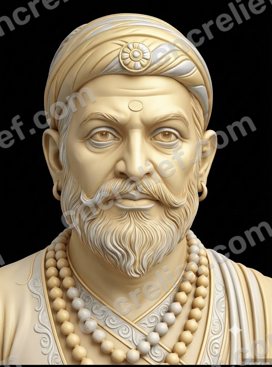 SHIVA JI MAHARAJ 45 - 3D relief design preview