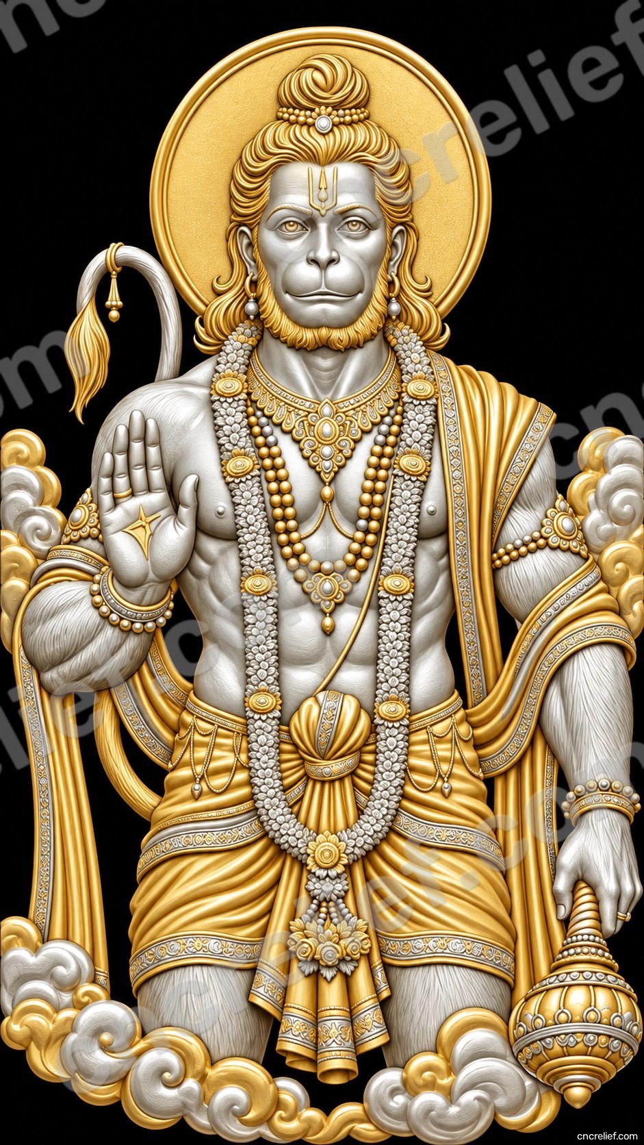 HANUMAN JI 40 - 3D relief design preview