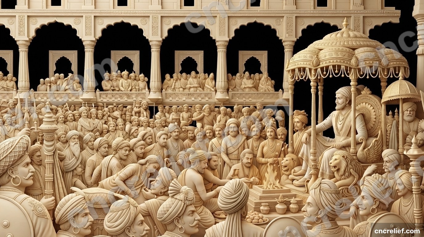 SHIVA JI MAHARAJ 16 - 3D relief design preview