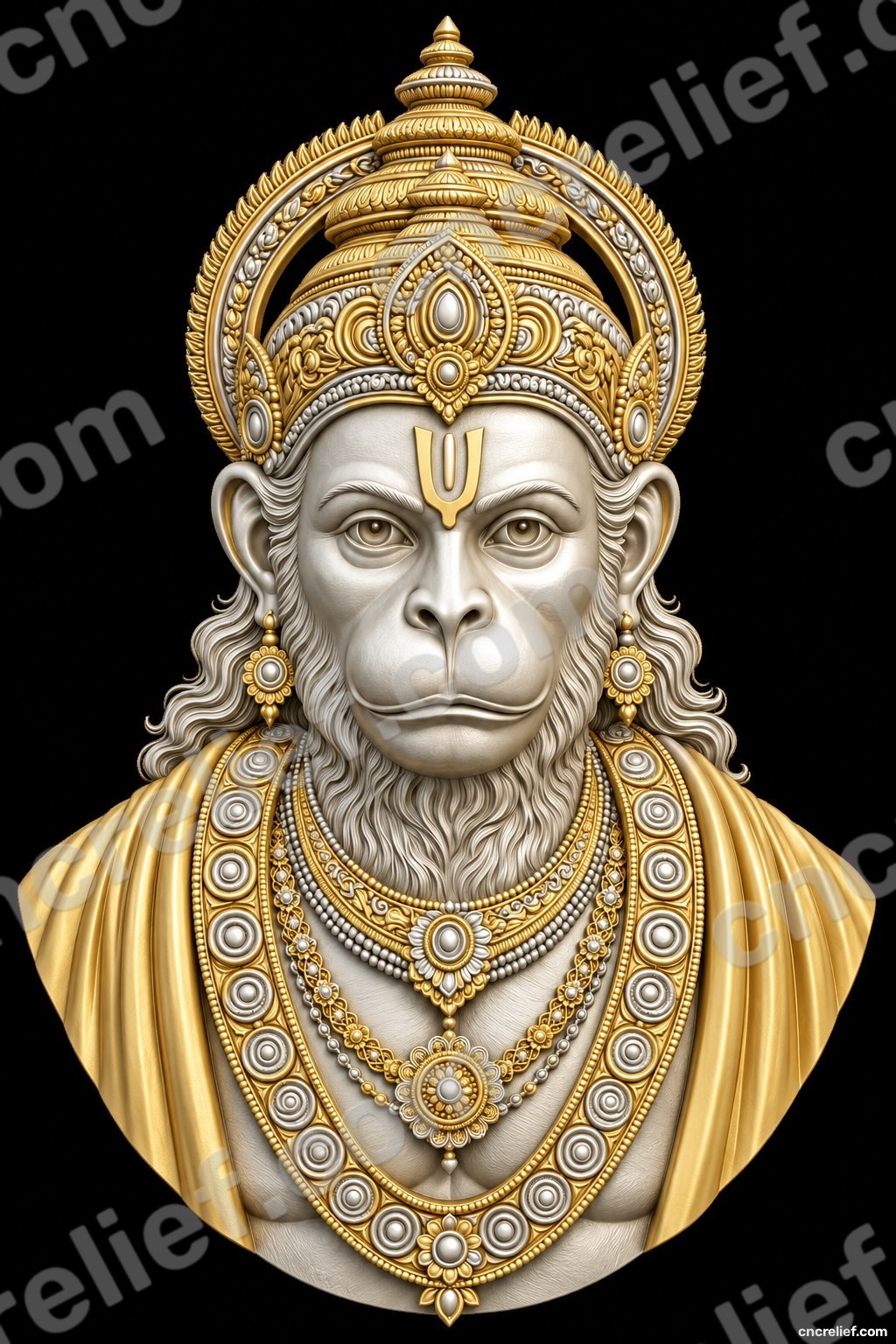 HANUMAN JI 45 - 3D relief design preview