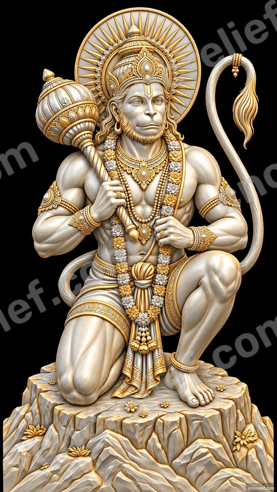 HANUMAN JI 02 - 3D relief design preview
