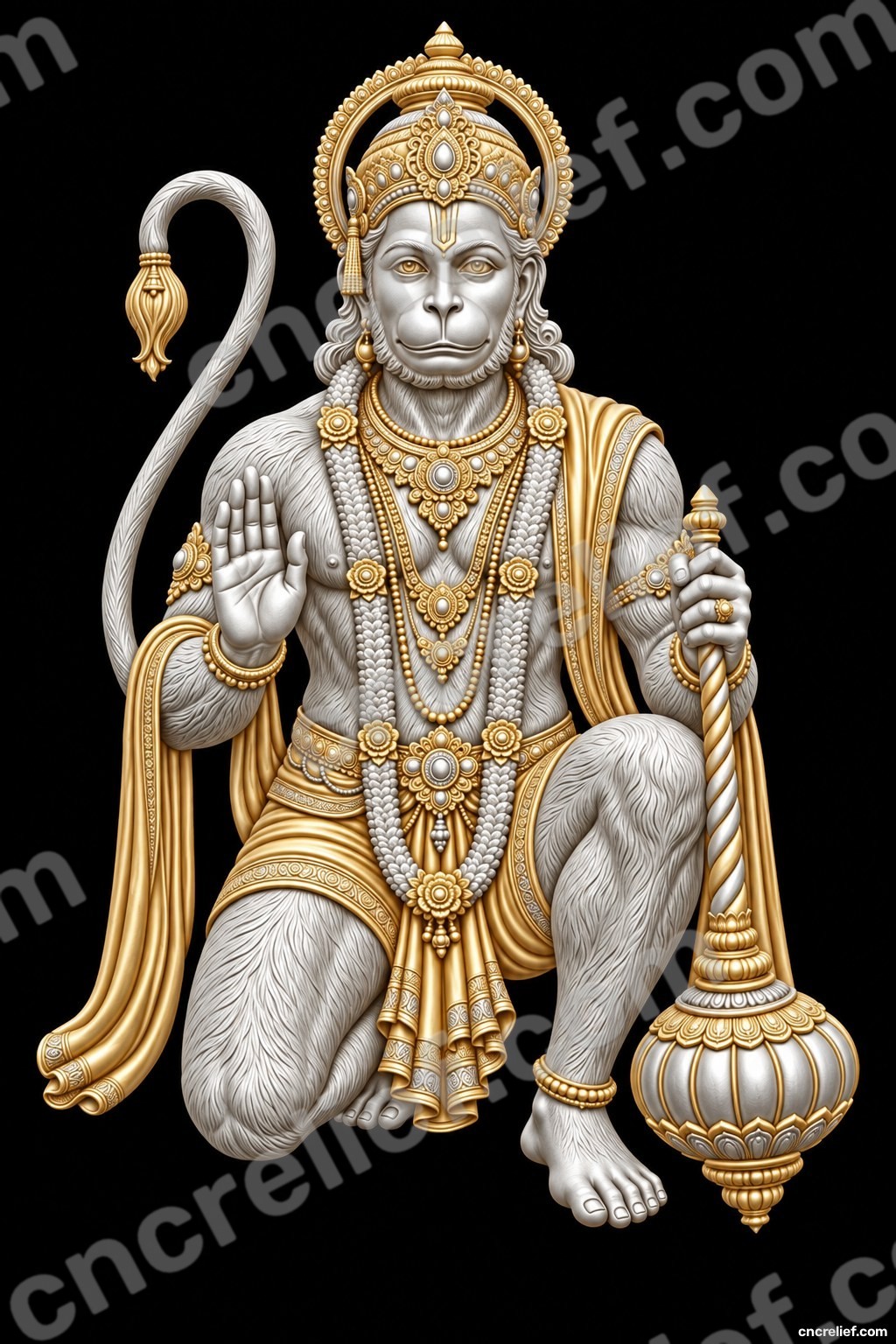 HANUMAN JI 60 - 3D relief design preview