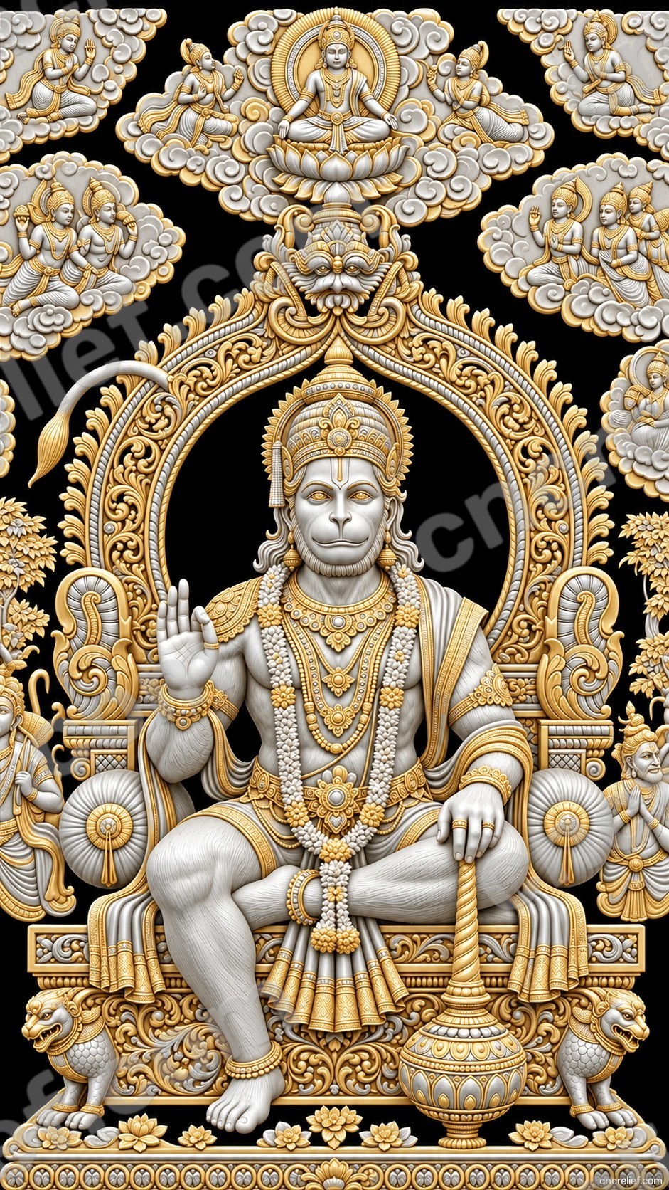 HANUMAN JI 59 - 3D relief design preview