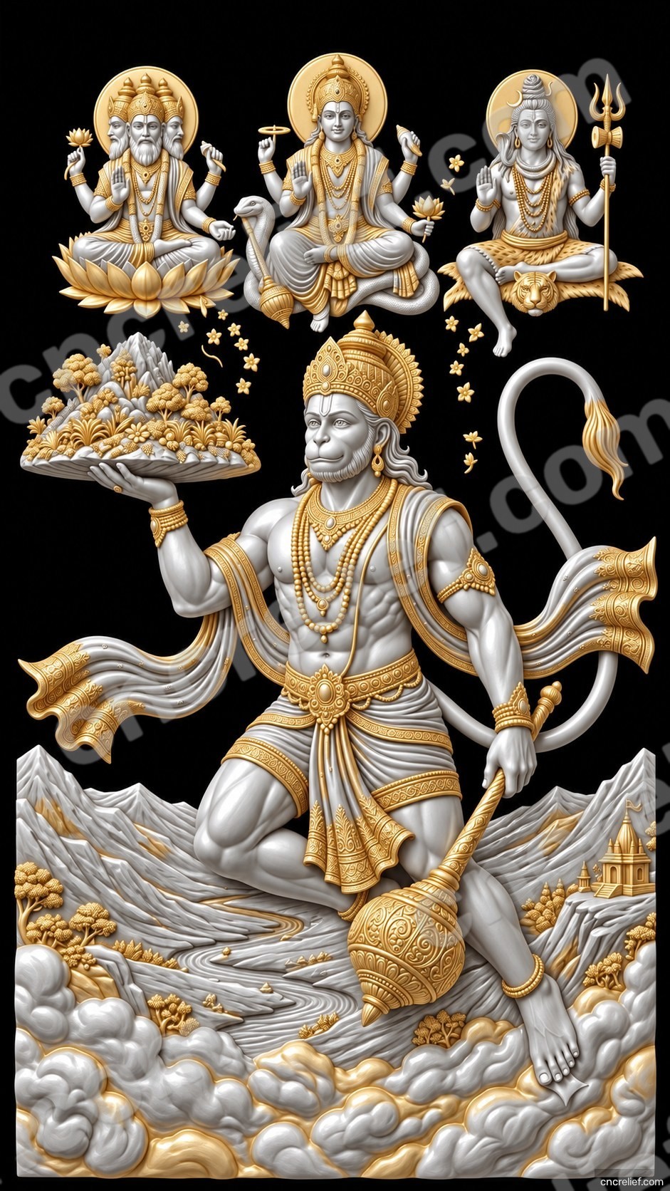 GOD 001 - 3D relief design preview