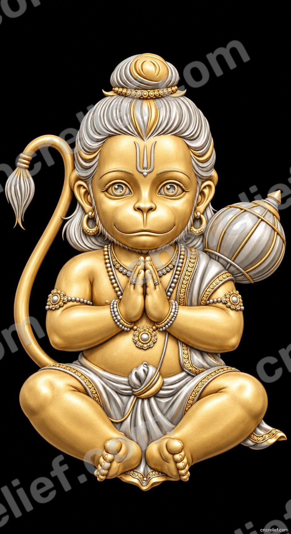 HANUMAN JI 09 - 3D relief design preview