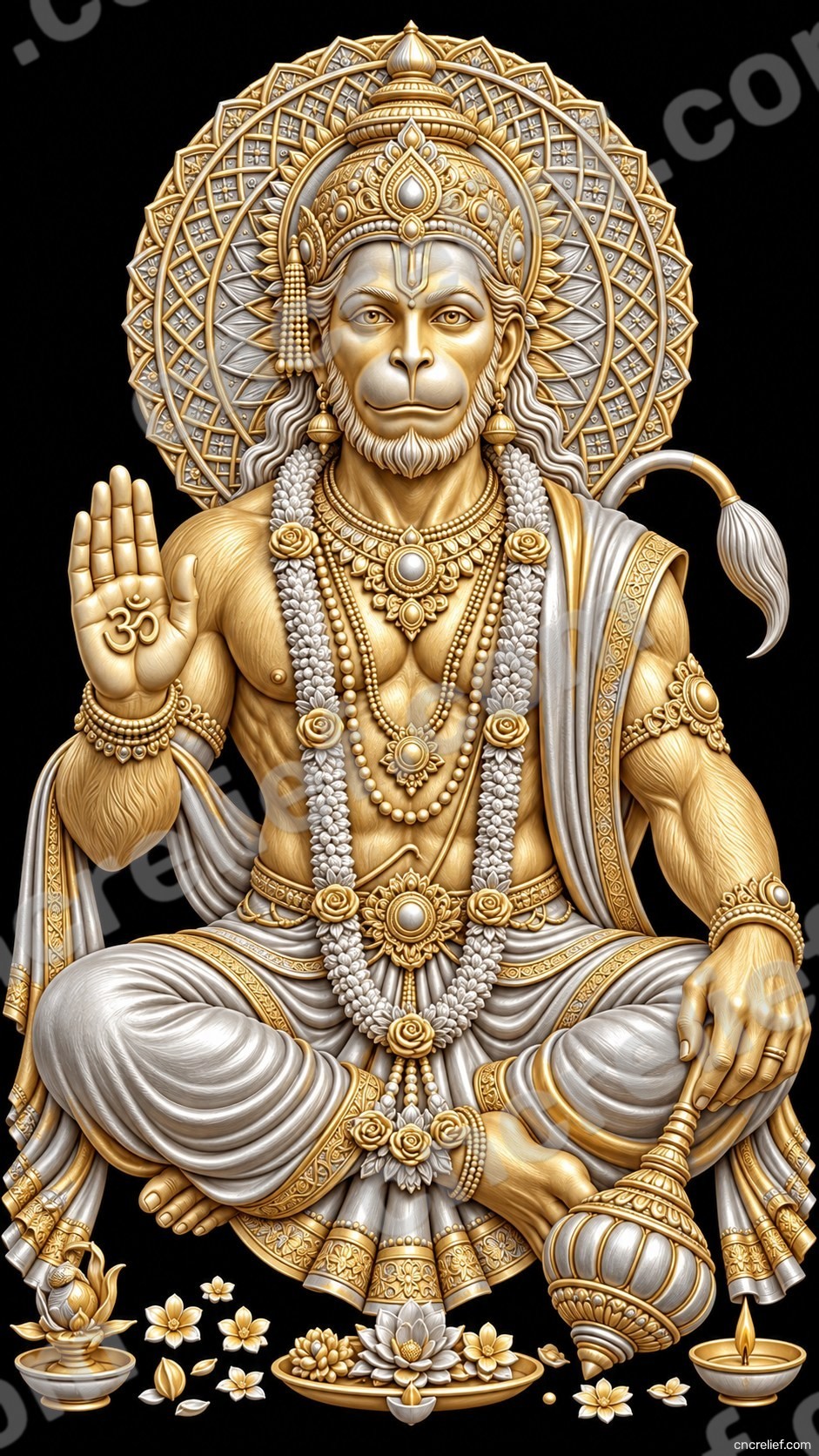 HANUMAN JI 61 - 3D relief design preview