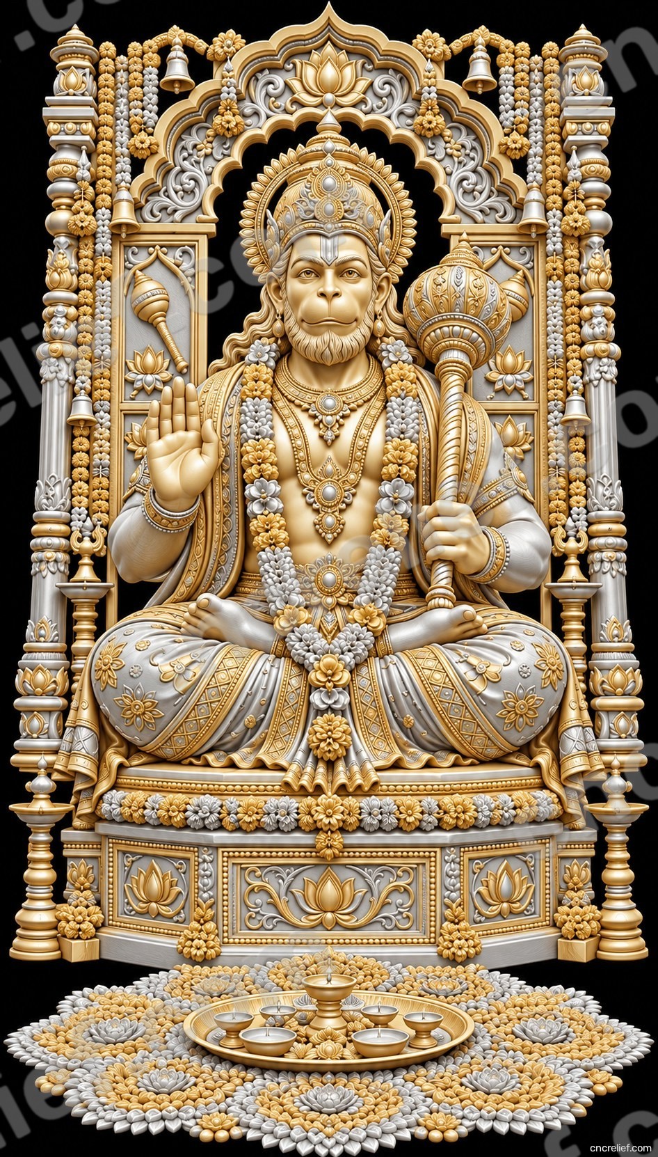 HANUMAN JI 46 - 3D relief design preview