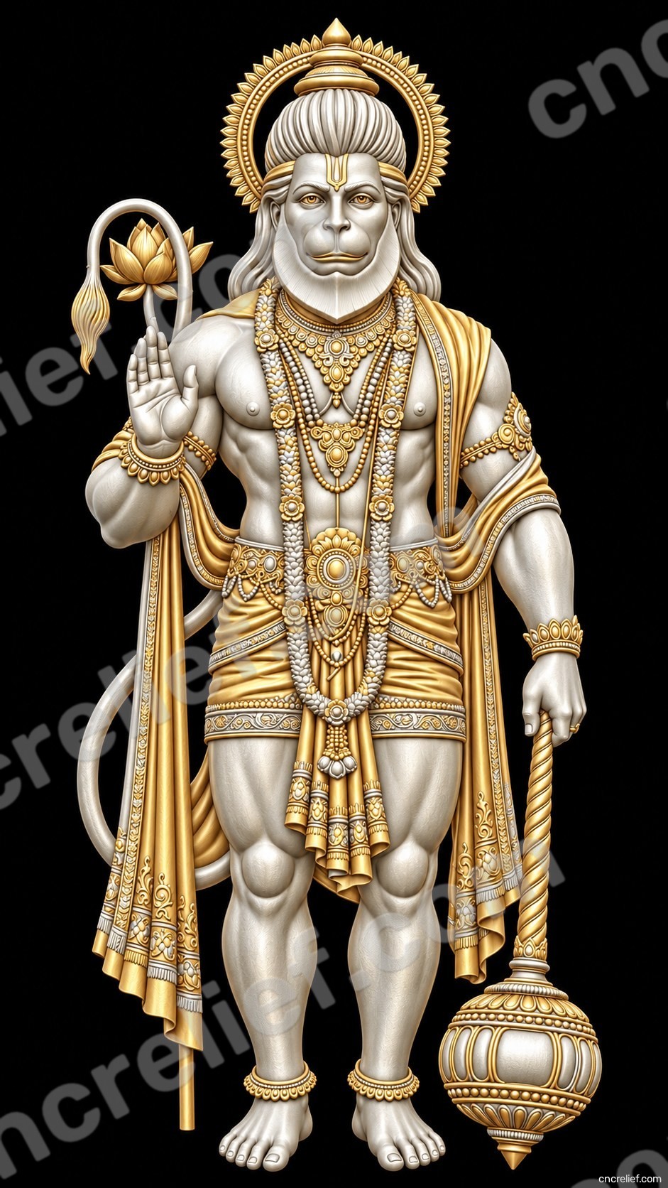 HANUMAN JI 79 - 3D relief design preview