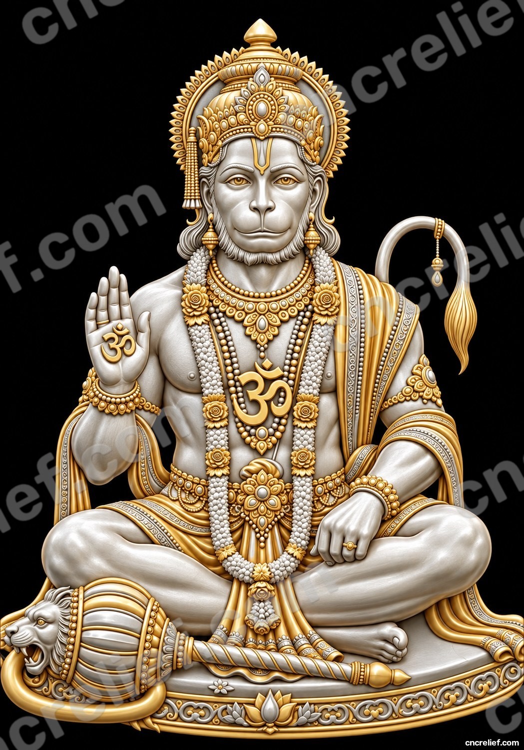 HANUMAN JI 15 - 3D relief design preview