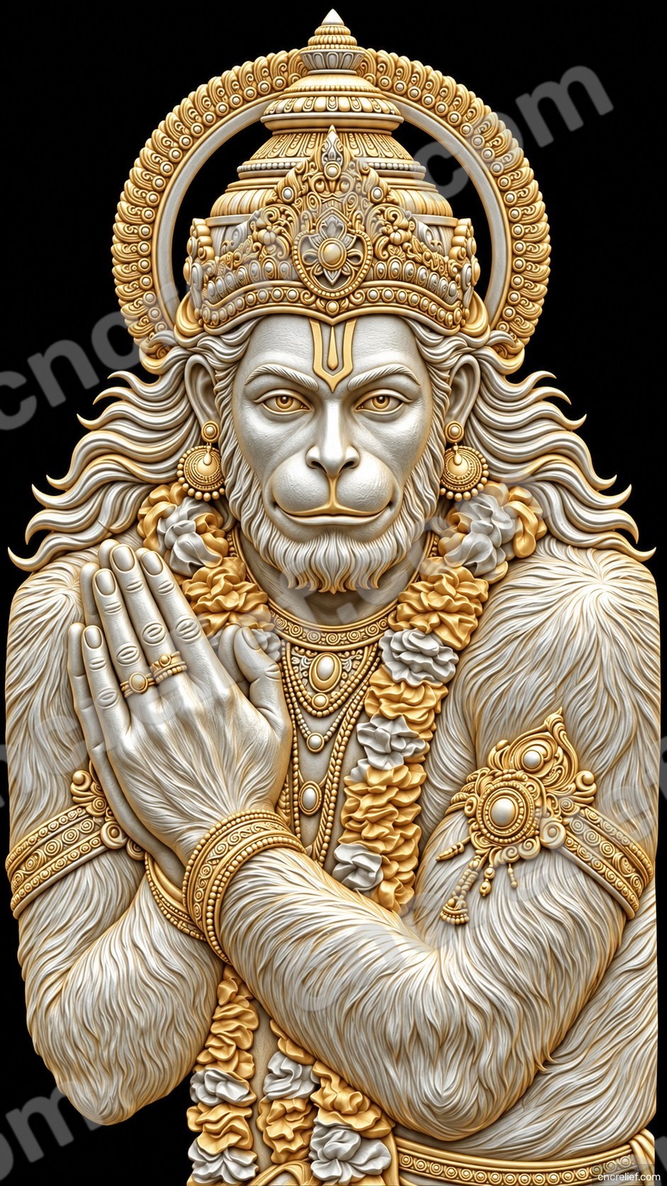 HANUMAN JI 35 - 3D relief design preview