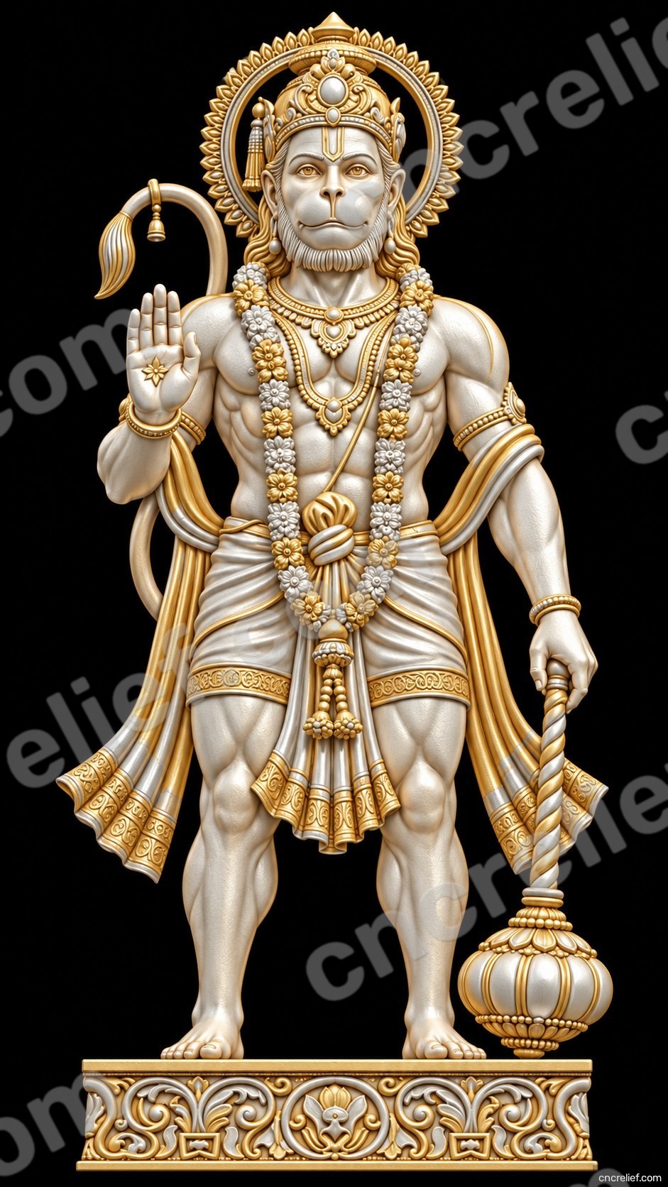 HANUMAN JI 75 - 3D relief design preview