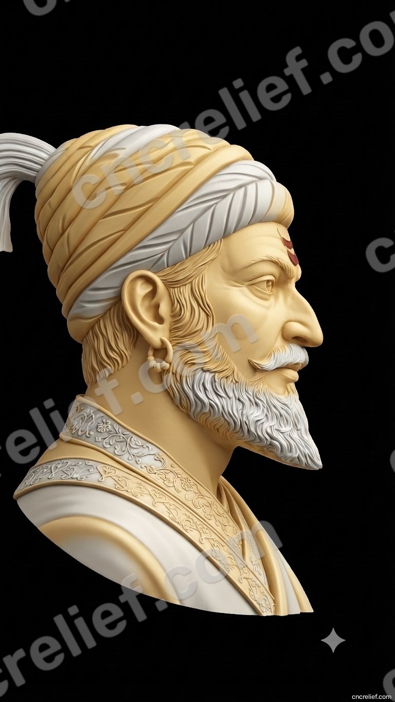 SHIVA JI MAHARAJ 38 - 3D relief design preview