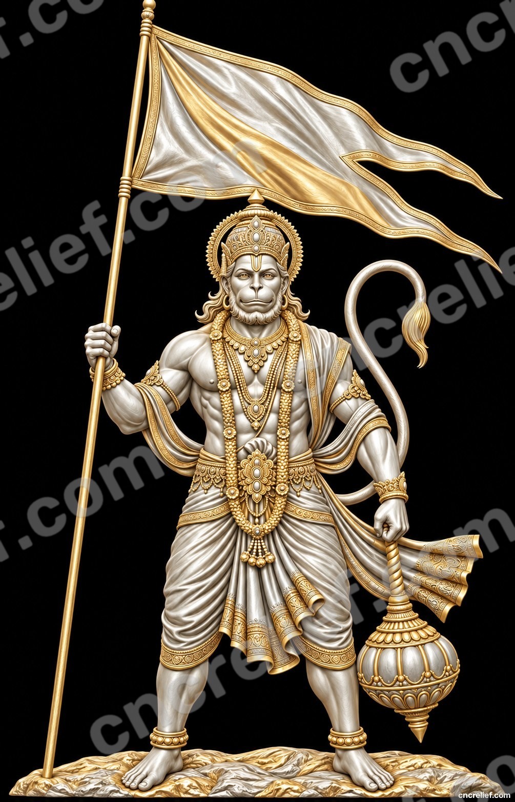 HANUMAN JI 44 - 3D relief design preview