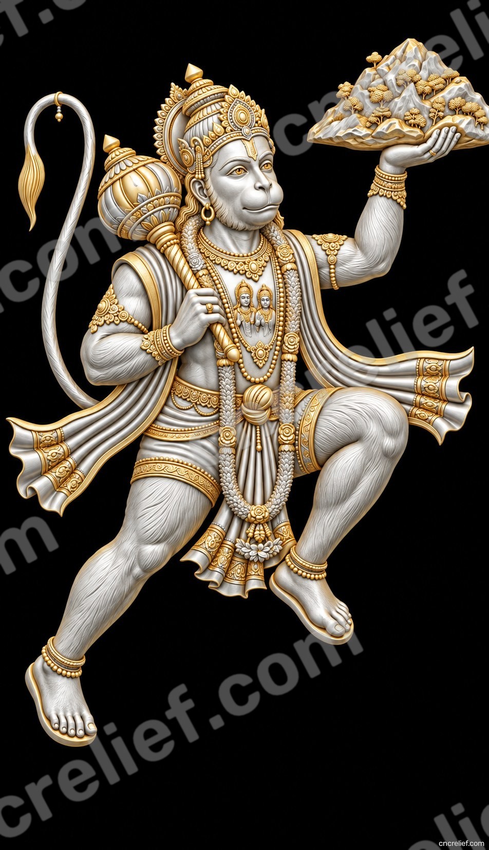 HANUMAN JI 05 - 3D relief design preview