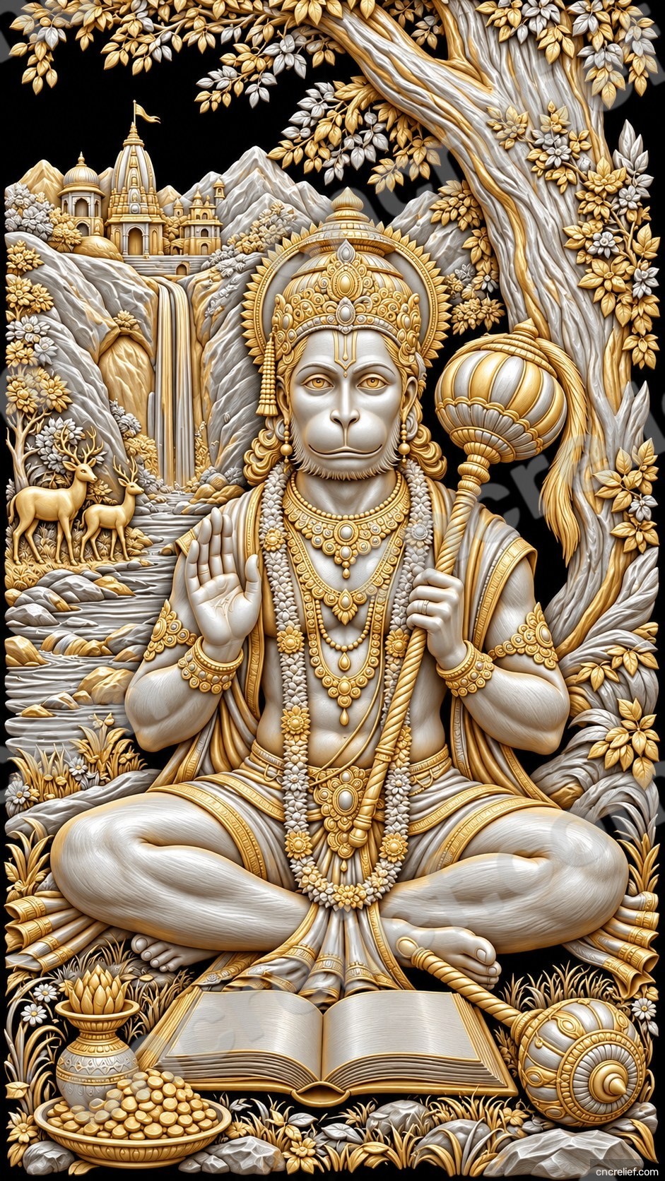 HANUMAN JI 30 - 3D relief design preview